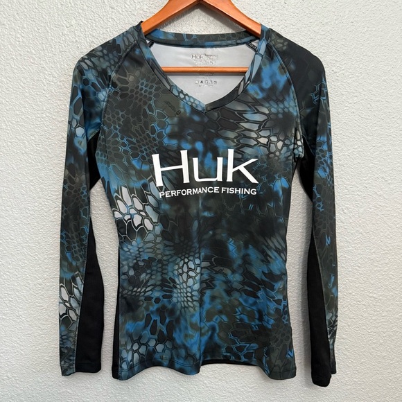 HUK Kryptek Performance Fishing Long Sleeve Size Small EUC - Picture 1 of 4